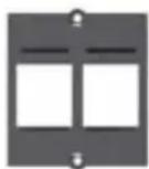Bachmann 336.039 - 19" Custom Modul Panel 1 HE Aluminium schwarz eloxiert - 4