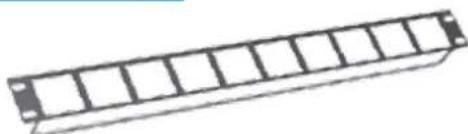 Bachmann 336.039 - 19" Custom Modul Panel 1 HE Aluminium schwarz eloxiert - 2