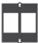 Bachmann 336.039 - 19" Custom Modul Panel 1 HE Aluminium schwarz eloxiert - 7