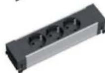Bachmann 916.000 - Steckdoseneinheiten Aluminium, 3-fach - 8