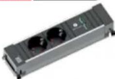 Bachmann 916.000 - Steckdoseneinheiten Aluminium, 3-fach - 15