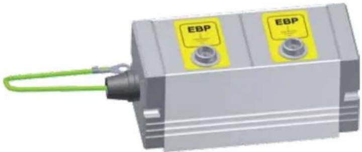 Bachmann 916.003 - Aluminiumprofil 1HE (44,5 mm Breite) mit genormten ESD Anschlüssen - 1