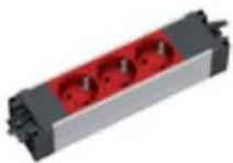Bachmann 916.1129 - Energieleisten mit Kunststoff- oder Aluminiumprofil (52 mm Breite) als einfaches, modulares Elektrifizierungs-Set. - 5