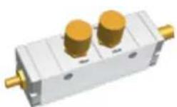 Bachmann 916.1129 - FACTORY 1HE 2x Druckluftanschluss max. 16 bar Länge: ca. 147 mm - 1