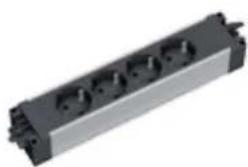 Bachmann 916.1129 - Energieleisten mit Kunststoff- oder Aluminiumprofil (52 mm Breite) als einfaches, modulares Elektrifizierungs-Set. - 6