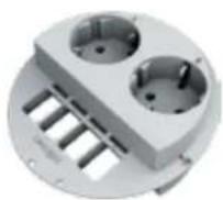 Bachmann Desk 1 - Schutzkontakteinheit 4P/2S mit Kabelpeitsche und GST18i3 Stecker - 1