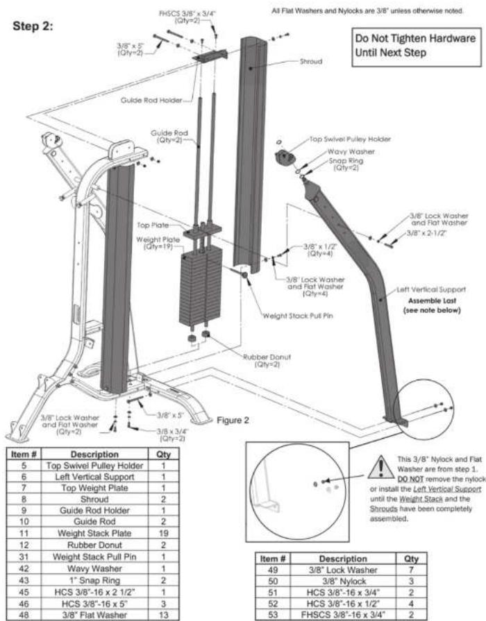 TUNTURI Upper Body Unit - IMPORTANT - Check These Components Before Using Gym: - 44