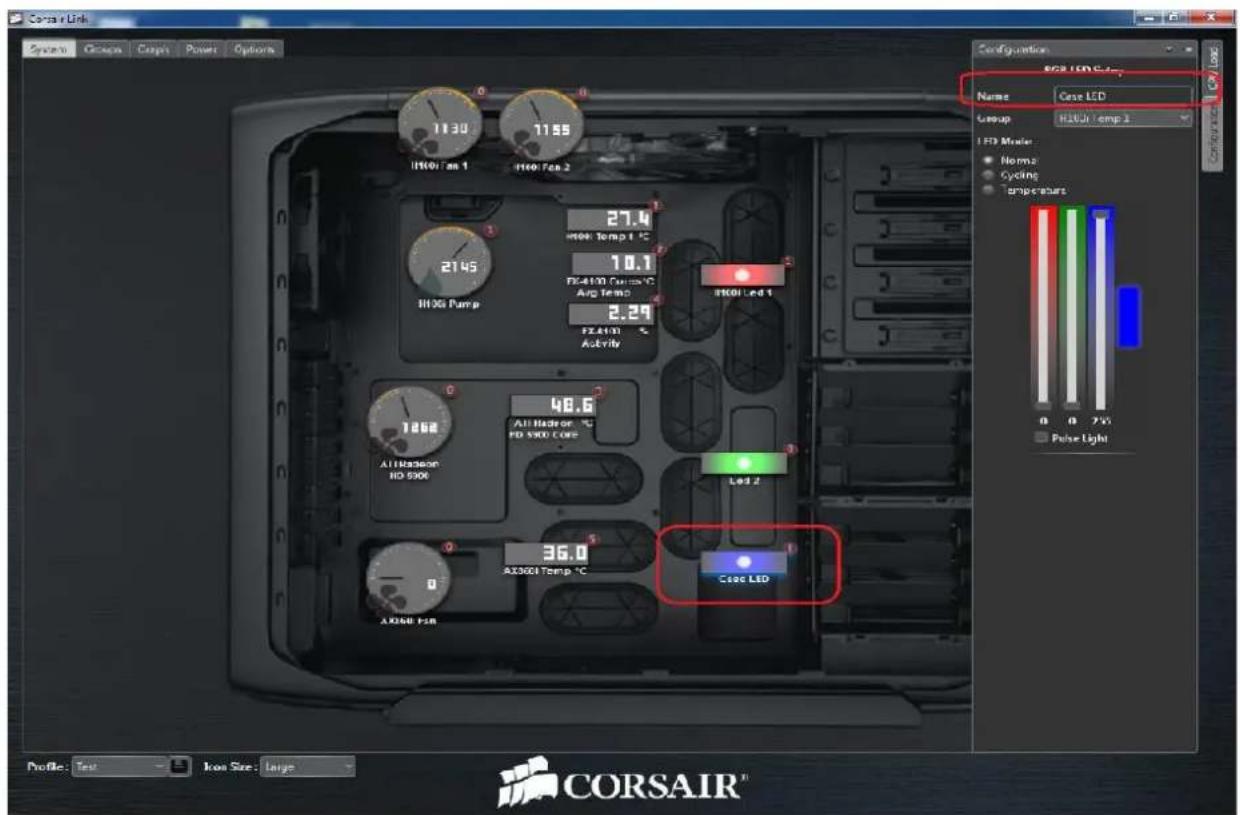Corsoa Link System Genes Craps Power Options 1130 1155 H100i Fan 1 H100i Fan 2 27.4 Temp 1 °C 10.1 FX4100 Current °C Avg Temp 2.29 FX4101 Active H100i Pump 1268 All Hason 1 °C FD 5000 Core 48.6 LED 2 ALLHason HD 5000 36.0 AX3001 Temp °C Case LED CX200 FAN CX200 FAN Configuration BOSI LED S- Name Case LED Group H100i Temp 2 LED Model: Norms Cycling Temperatures 0 0 75% Pulse Light Profile: Test Icon Size: Large CORSAIR™