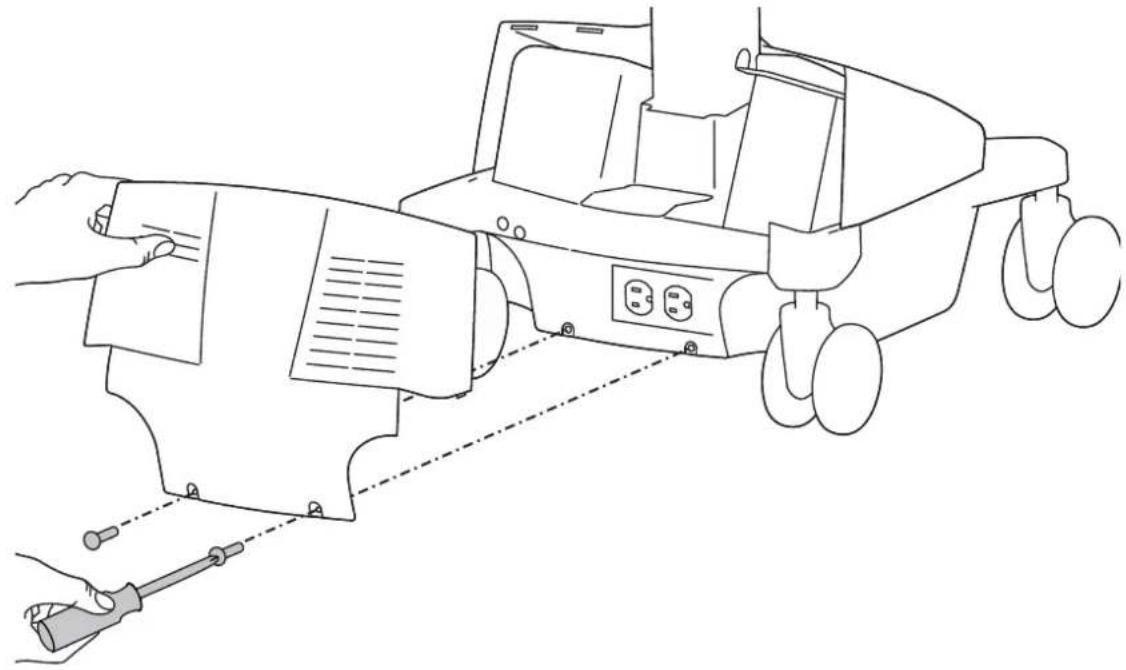 Ergotron 97-917 - Remove rear base cover. - 1