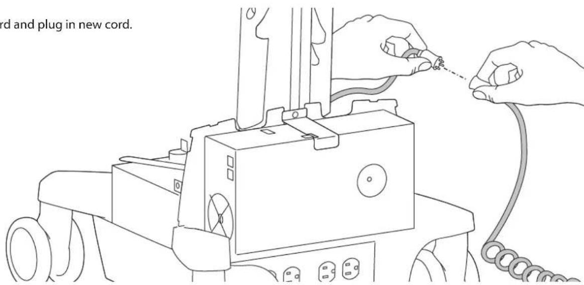 Ergotron 97-917 - Unplug coiled cord and plug in new cord. - 1