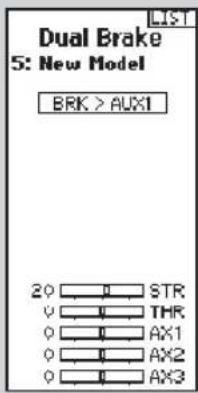 Dual Brake 5: New Model BRK > AUX1 20 STR Y THR Q AX1 Q AX2 Q AX3