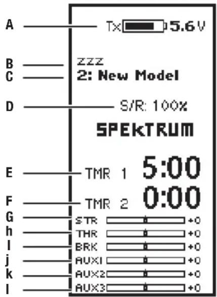 SPEKTRUM DX5R - MAIN SCREEN - 1