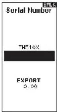 BACK Serial Number TH510X EXPORT o.oo