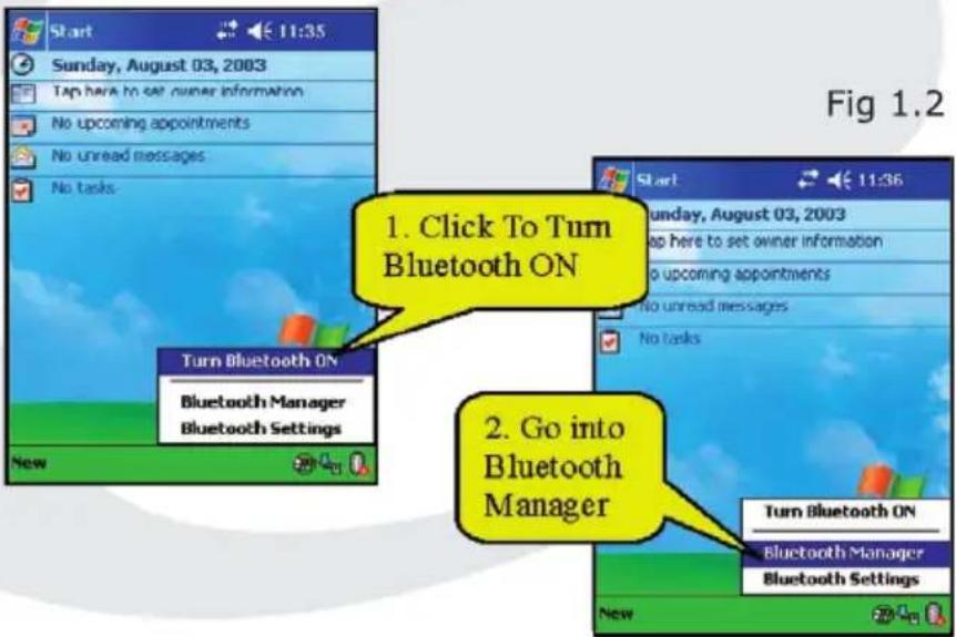 Adapt AD-850 - Activate Bluetooth function of your PDA - 1