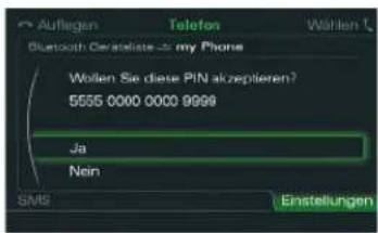 AUDI A5 Sportback (2015) - Option 1: Verbinden über Mobiltelefon mit remote SIM Access Profile (rSAP) - 6