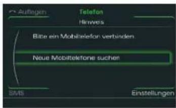 AUDI A5 Sportback (2015) - Option 1: Verbinden über Mobiltelefon mit remote SIM Access Profile (rSAP) - 3