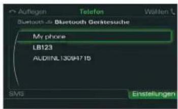 AUDI A5 Coupe (2015) - Option 1: Verbinden über Mobiltelefon mit remote SIM Access Profile (rSAP) - 4