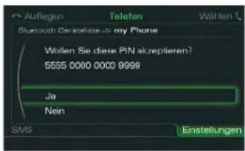 AUDI A5 Coupe (2015) - Option 1: Verbinden über Mobiltelefon mit remote SIM Access Profile (rSAP) - 6