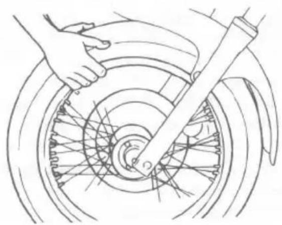 SUZUKI LS650P (2001) - FRONT WHEEL REMOVAL - 3