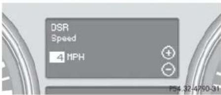 Mercedes-Benz ML 550 (2008) - DSR (Downhill Speed Regulation) programmed default speed - 1