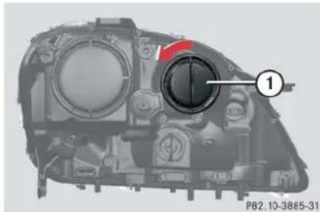 Mercedes-Benz ML 550 (2008) - High beam bulb (halogen headlamp) - 1