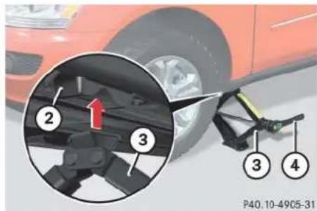Mercedes-Benz ML 550 (2008) - Screw-type jack - 1