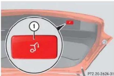 Mercedes-Benz ML 550 (2008) - Closing the tailgate from the outside - 1