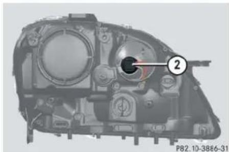 Mercedes-Benz ML 550 (2008) - High beam bulb (halogen headlamp) - 2