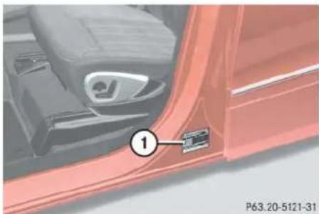 Mercedes-Benz ML 550 (2008) - Identification labels - 1