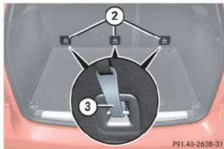 Mercedes-Benz ML 550 (2008) - Installation of infant and child restraint system - 2