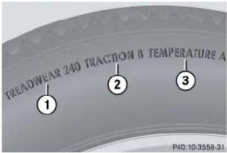 Mercedes-Benz ML 550 (2008) - Uniform Tire Quality Grading Standards (U.S. vehicles) - 1