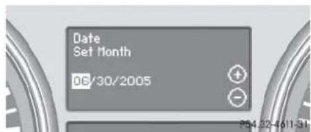 Mercedes-Benz ML 550 (2008) - Setting the date - 1
