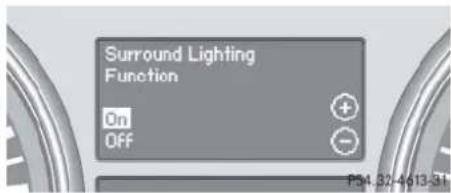 Mercedes-Benz ML 550 (2008) - Setting locator lighting - 1