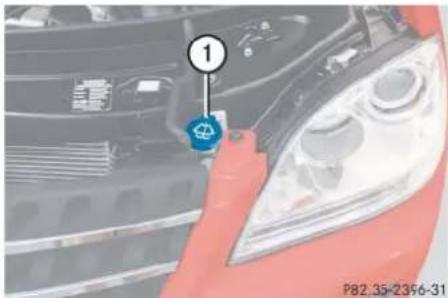 Mercedes-Benz ML 550 (2008) - Windshield/rear window washer system and headlamp cleaning system\* - 1