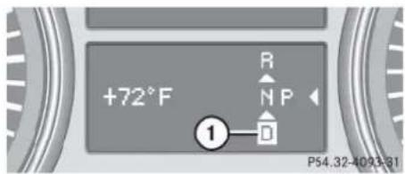 Mercedes-Benz ML 550 (2008) - Transmission positions - 1