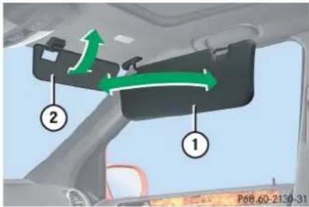 Mercedes-Benz ML 550 (2008) - Glare through a side window - 1