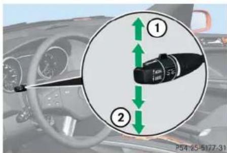 Mercedes-Benz ML 550 (2008) - Adjusting Downhill Speed Regulation speed with DSR switched on - 1