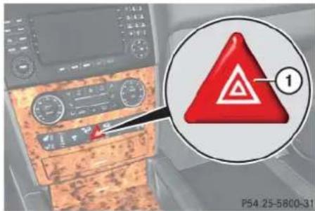 Mercedes-Benz ML 550 (2008) - Hazard warning flasher - 1