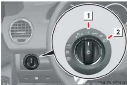 Mercedes-Benz ML 550 (2008) - Low beam headlamps - 1