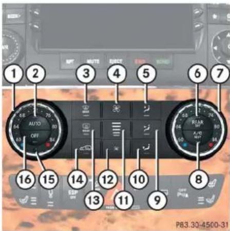 Mercedes-Benz ML 550 (2008) - Climate control - 1