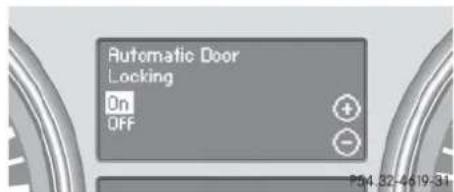 Mercedes-Benz ML 550 (2008) - Setting automatic central locking - 1