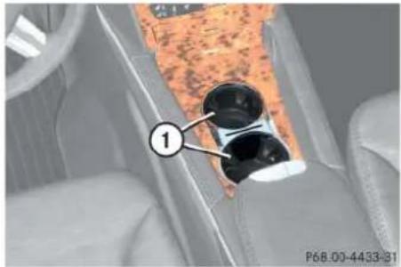 Mercedes-Benz ML 550 (2008) - Cup holder in front of armrest - 1