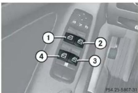 Mercedes-Benz ML 550 (2008) - Power windows - 1