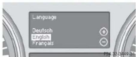 Mercedes-Benz ML 550 (2008) - Selecting language - 1