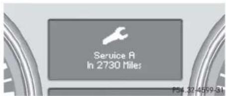 Mercedes-Benz ML 550 (2008) - Maintenance service indicator message - 1