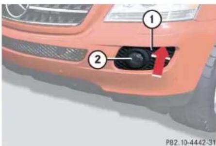 Mercedes-Benz ML 550 (2008) - Front fog lamp bulbs - 1