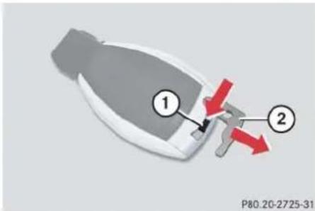 Mercedes-Benz ML 550 (2008) - Unlocking the vehicle - 1