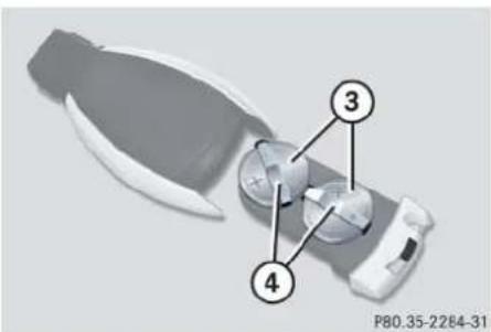 Mercedes-Benz ML 550 (2008) - Replacing SmartKey batteries - 1