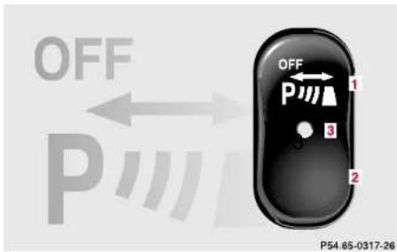 Mercedes-Benz E430 (2000) - Parktronic switch - 1