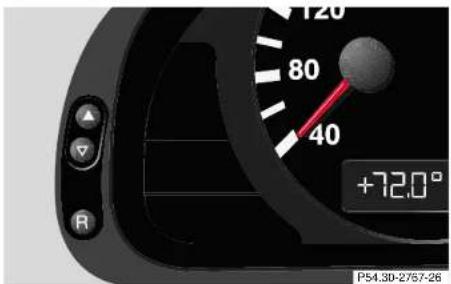 Mercedes-Benz E430 (2000) - Activating instrument cluster display - 1
